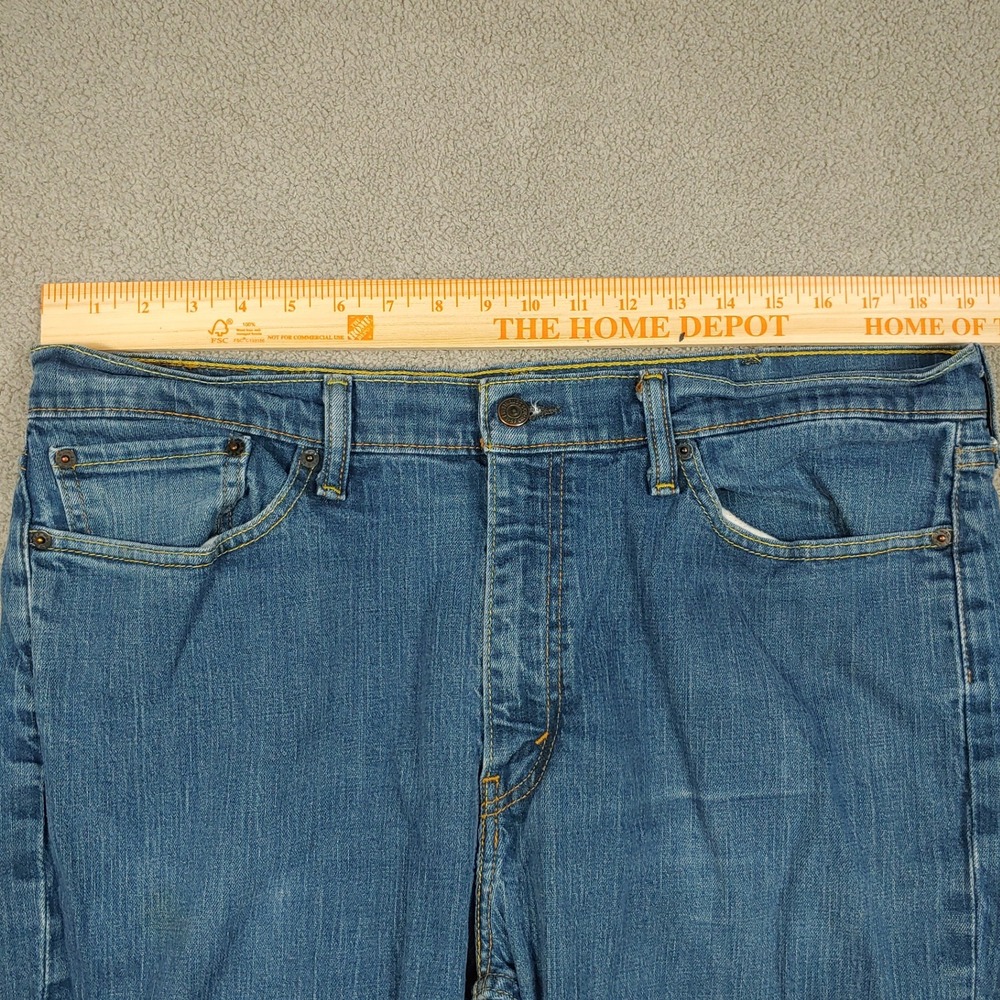 Levi Strauss 514 Straight Leg Jeans - Mens 38x30 - Blue Denim Stretch - Picture 6 of 16
